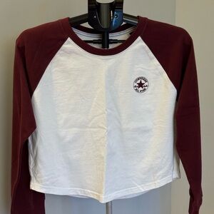 Converse White and Maroon Logo Shirt